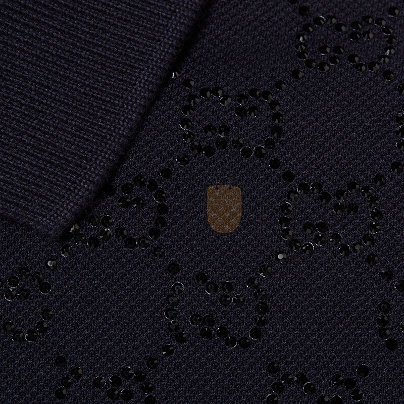 GUCCI COTTON PIQUET POLO SHIRT WITH CRYSTALS 815514
